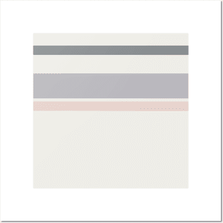 A neat arrangement of Very Light Pink, Philippine Gray, Gray (X11 Gray) and Lotion Pink stripes. Posters and Art